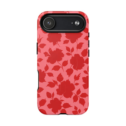 Red Floral Love iPhone Case (MagSafe compatible)
