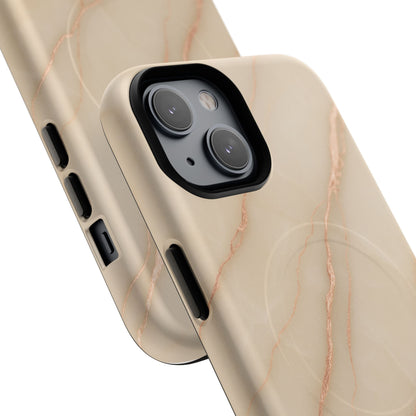 Luxury Series Marble Beige iPhone Case compatible with MagSafe