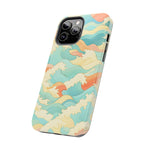 Ocean Wave Tough Phone Case — Pastel Retro Surf Pattern  Shamo's