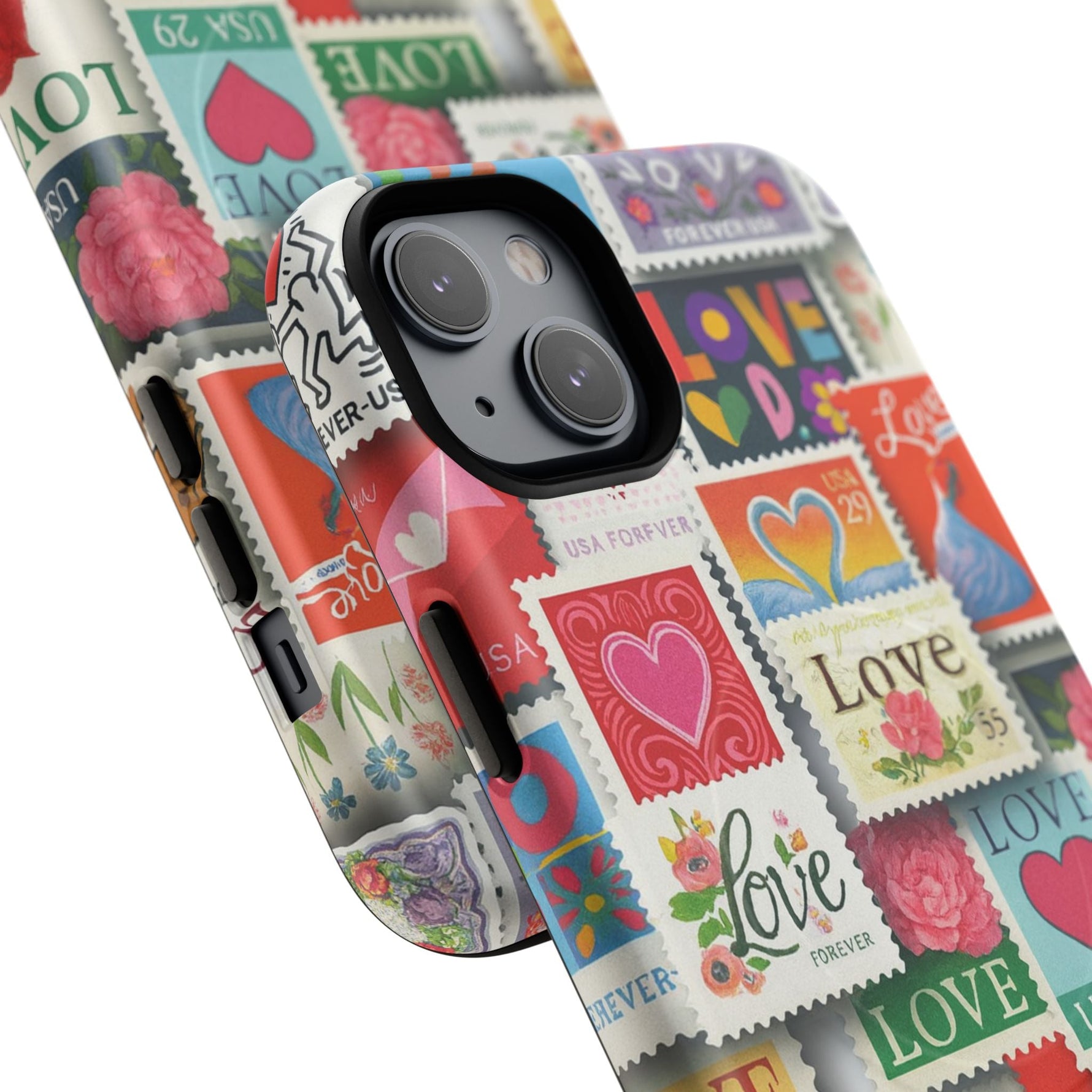 Vintage Romantic Love Stamp iPhone Case | Tough Protection + MagSafe  Shamo's