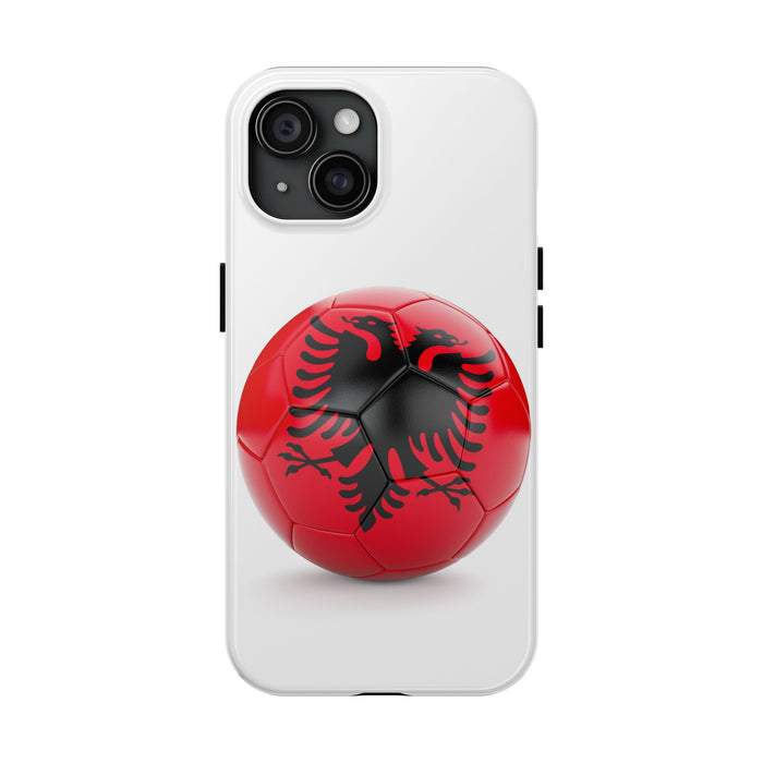 Tough Phone Cases with Albanian soccer flag