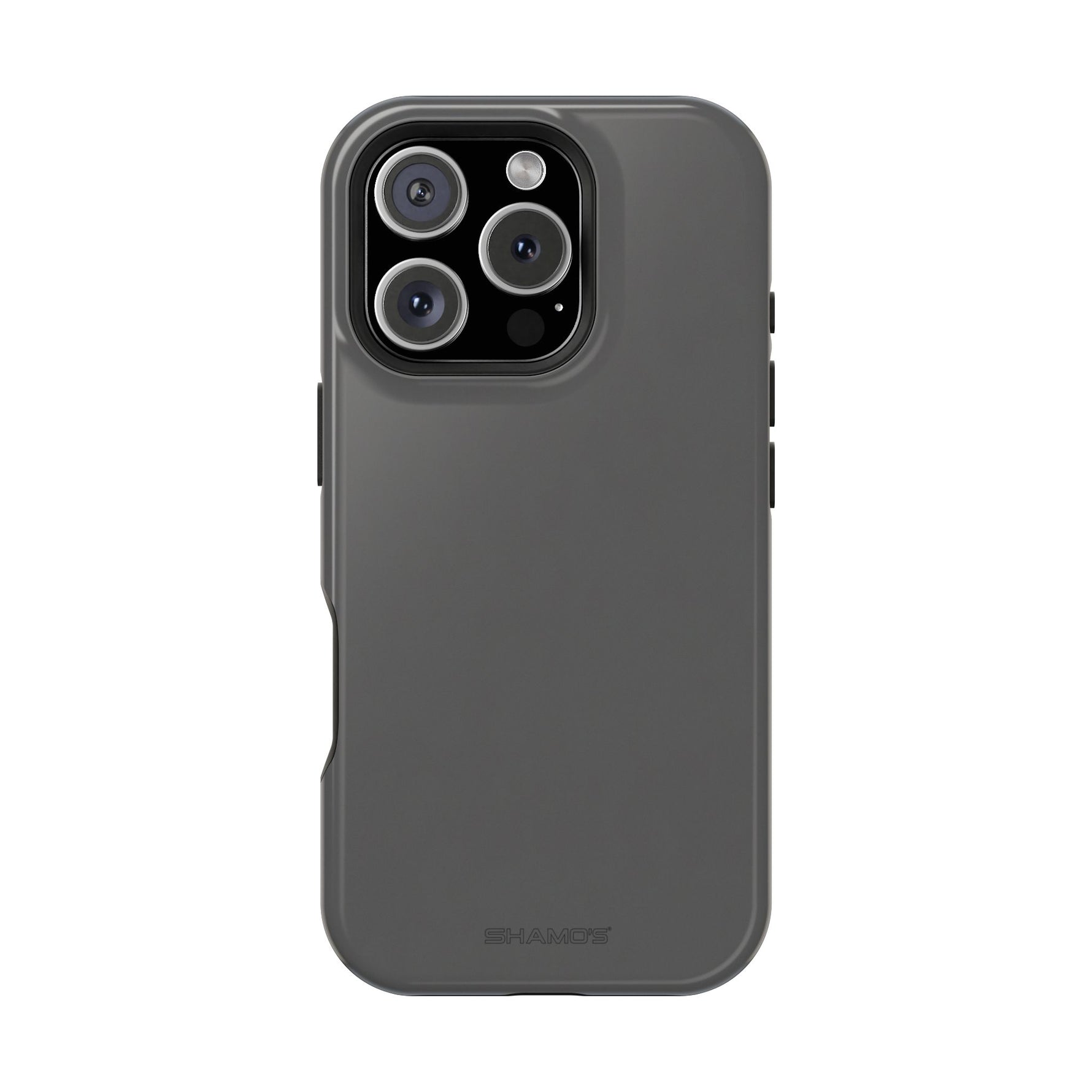 Charcoal Ink Black Solid Color Impact-Resistant iPhone Case | Slim Shockproof Magsafe-Compatible