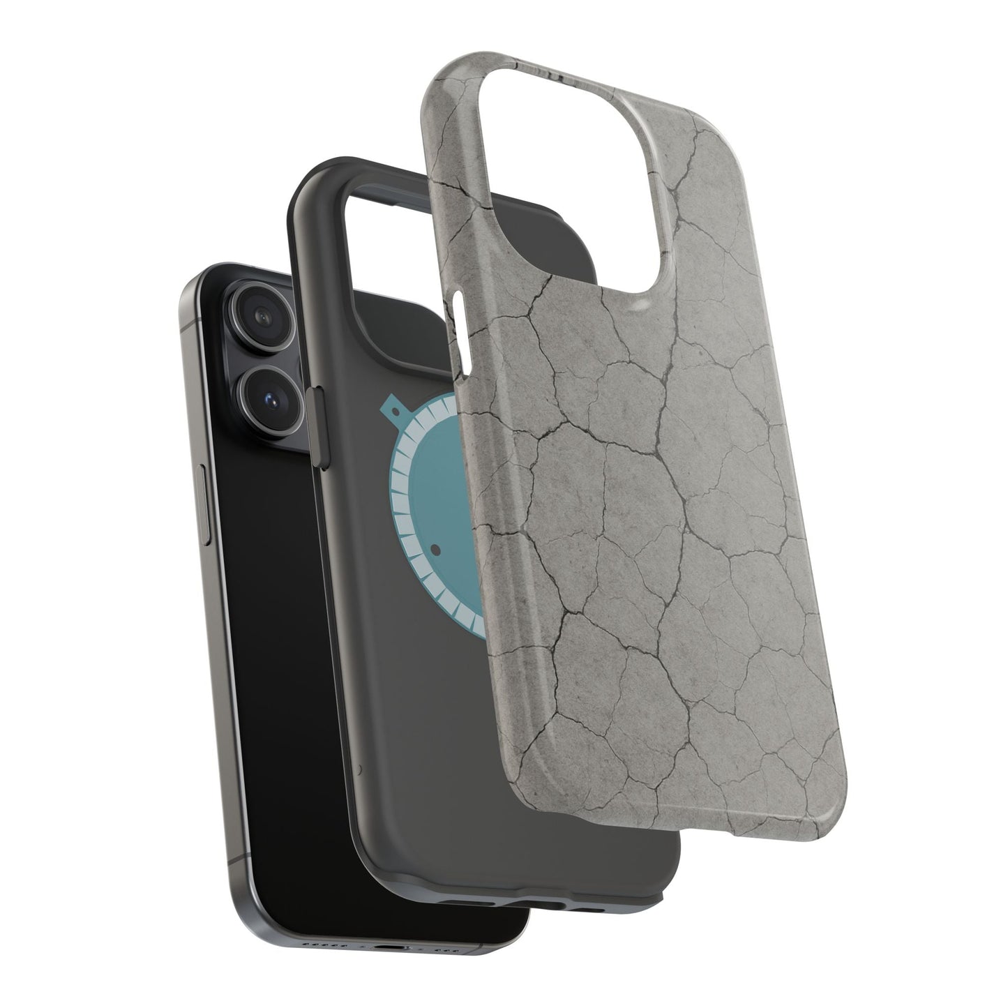 Cracked Concrete Texture iPhone Case with MagSafe compatibility  Shamo's