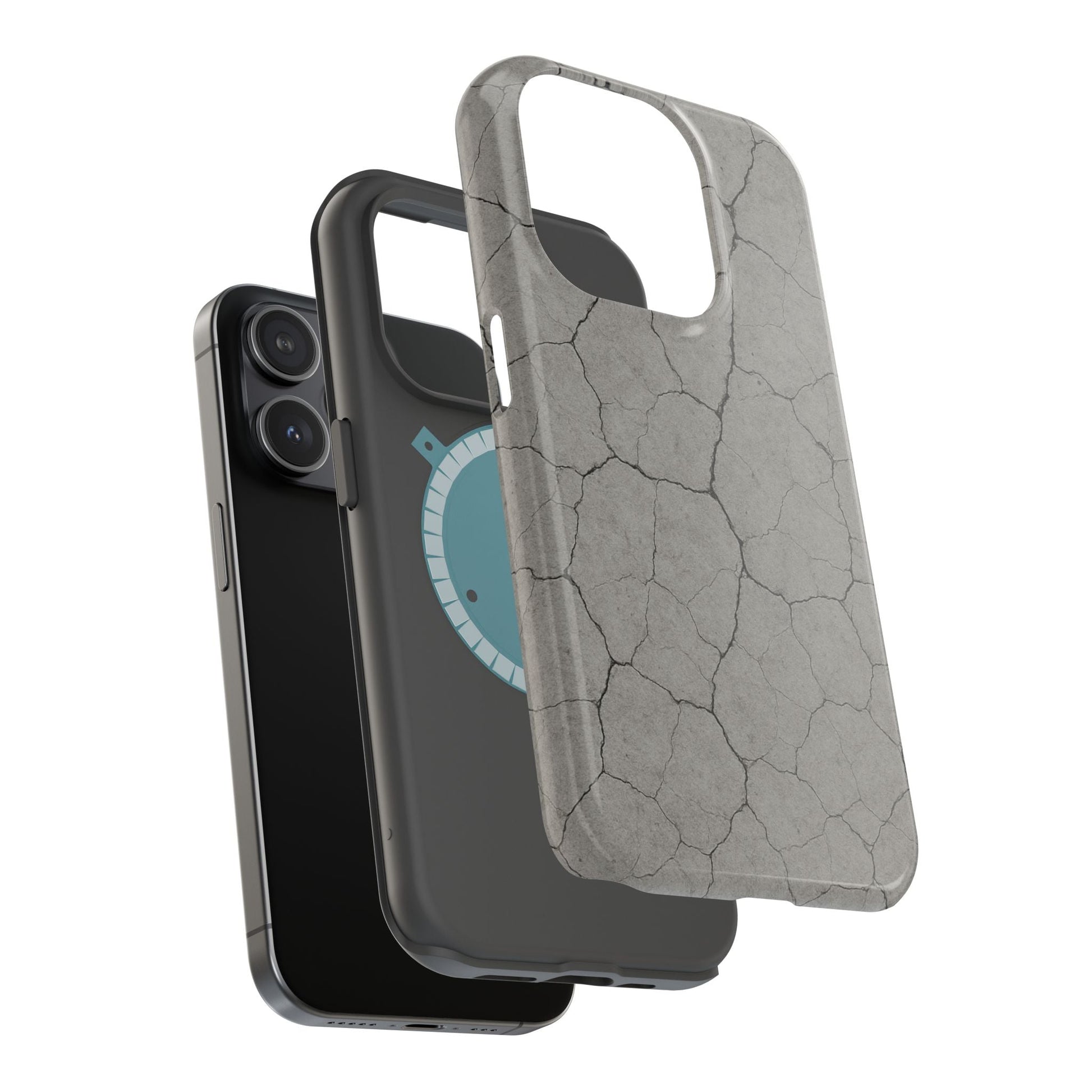 Cracked Concrete Texture iPhone Case with MagSafe compatibility  Shamo's