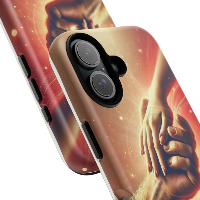 Magnetic Phone Case - Hands in Love Design - Compatible with MagSafe