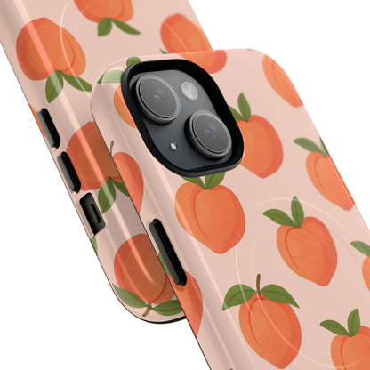 Peach Pattern Fruit Case for iPhone | MagSafe Compatible