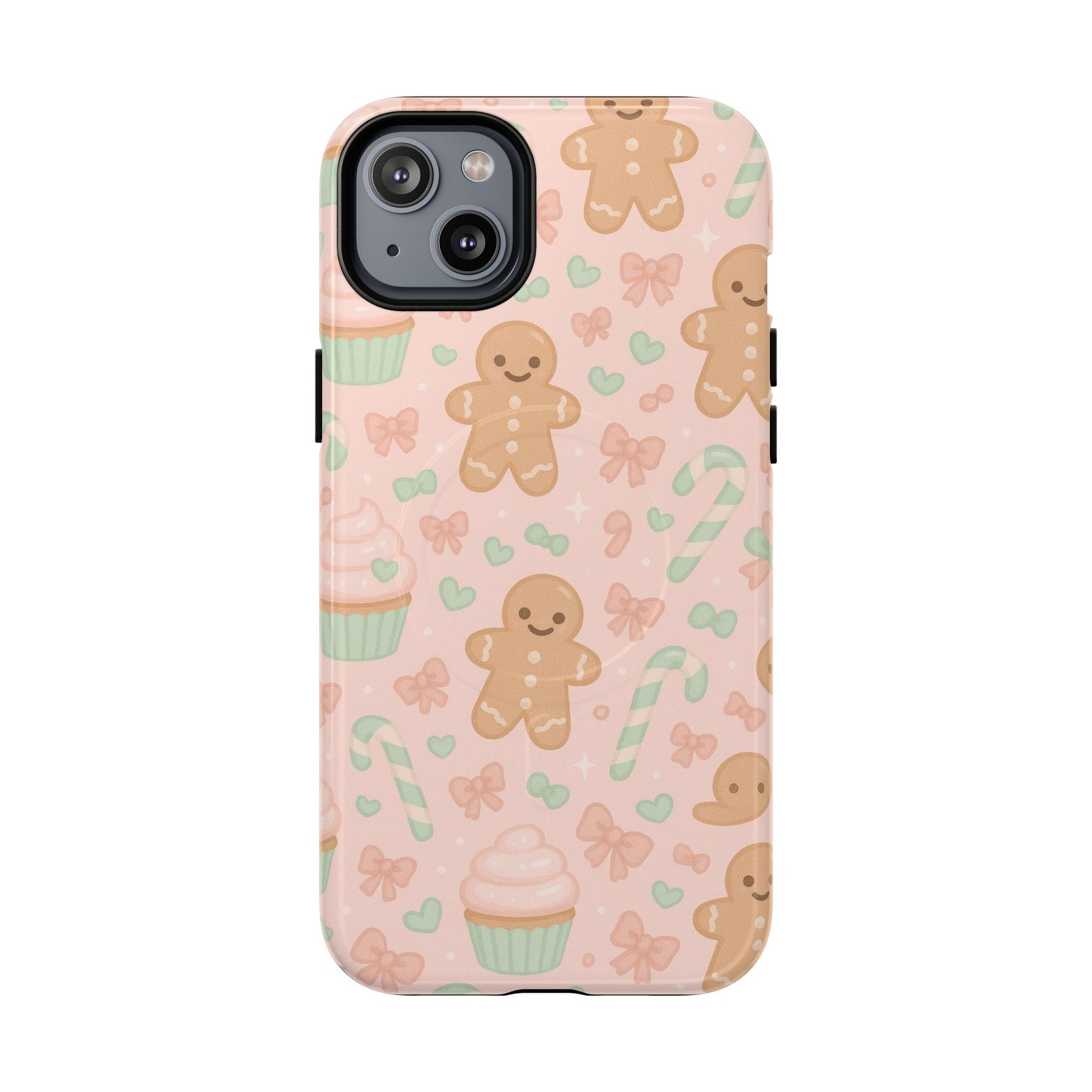 Gingerbread Candy Holiday Tough iPhone Case | compatible with MagSafe  Shamo's iPhone 14 Plus / Glossy