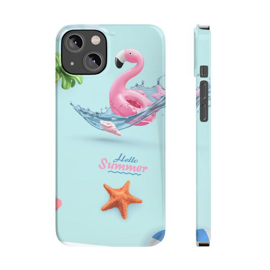 Slim Phone Cases with Hello Summer design