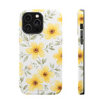 Yellow Flowers Summer Floral Magnetic Impact-Resistant iPhone Case with MagSafe Compatibility - iPhone 14 Pro Max / Matte - Shamo's