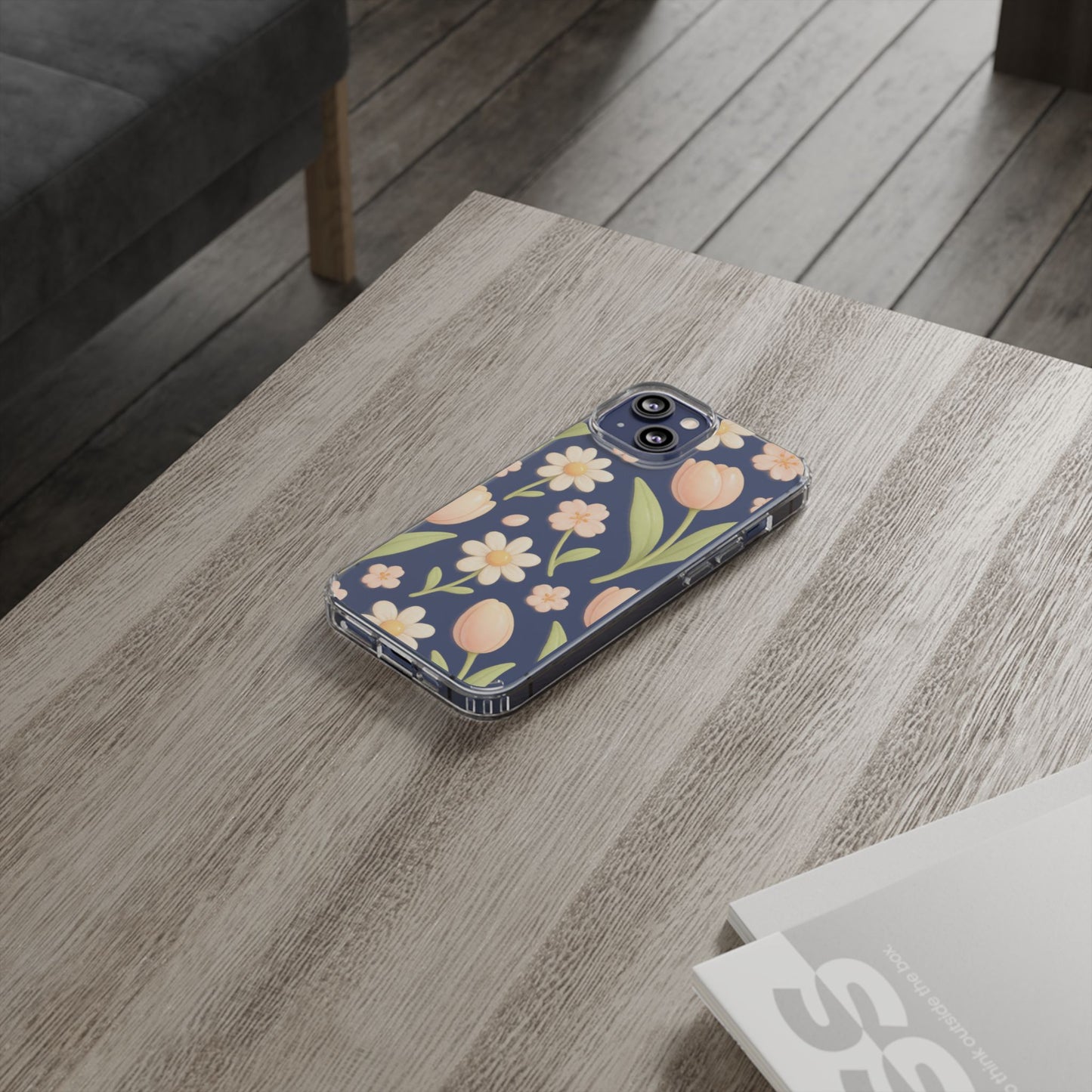 Floral Impact-Resistant Clear iPhone Case - Shamo's