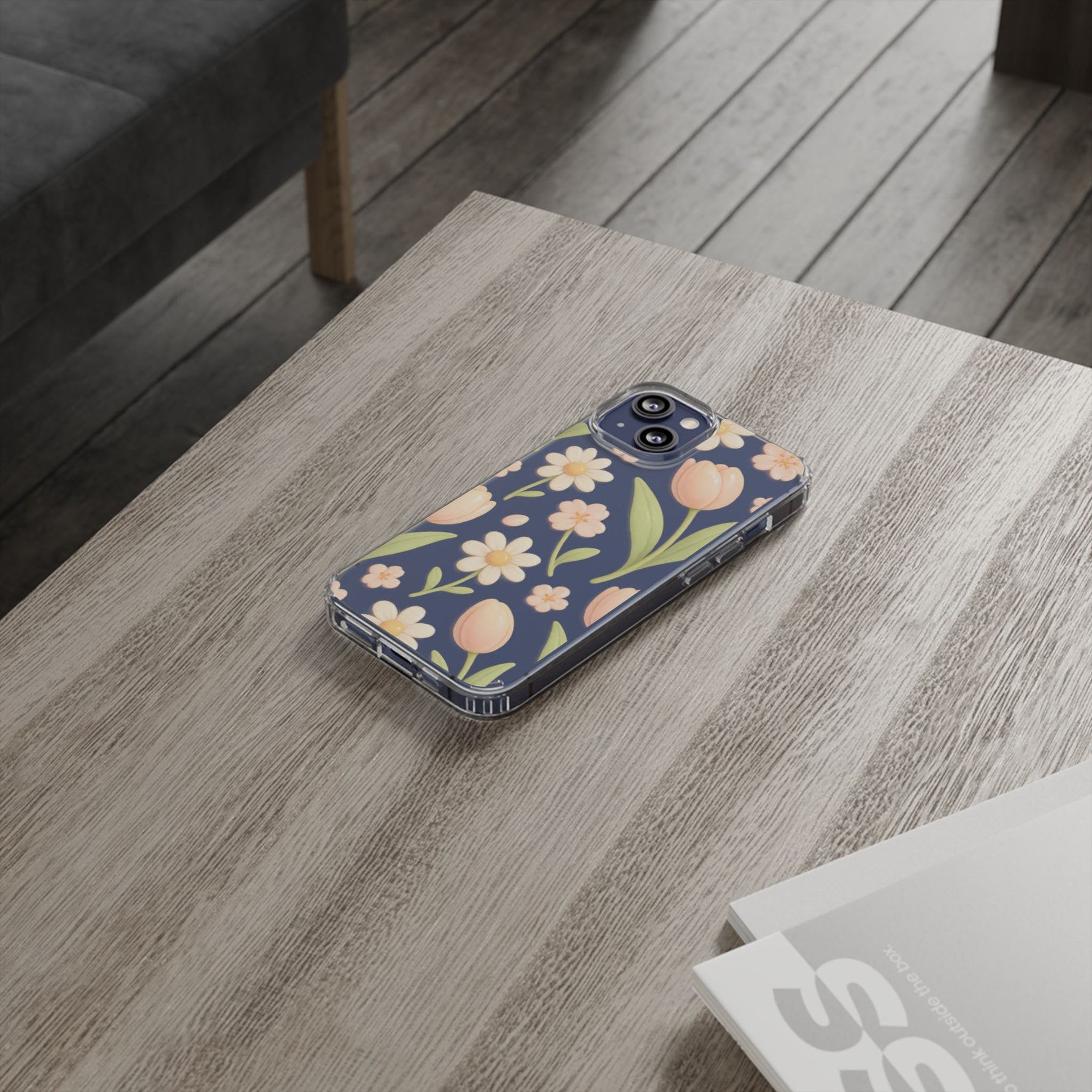 Floral Impact-Resistant Clear iPhone Case - Shamo's