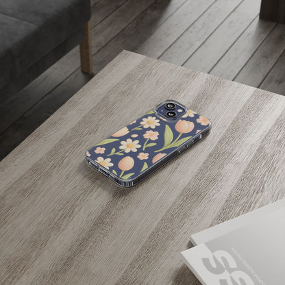 Floral Impact-Resistant Clear iPhone Case - Shamo's