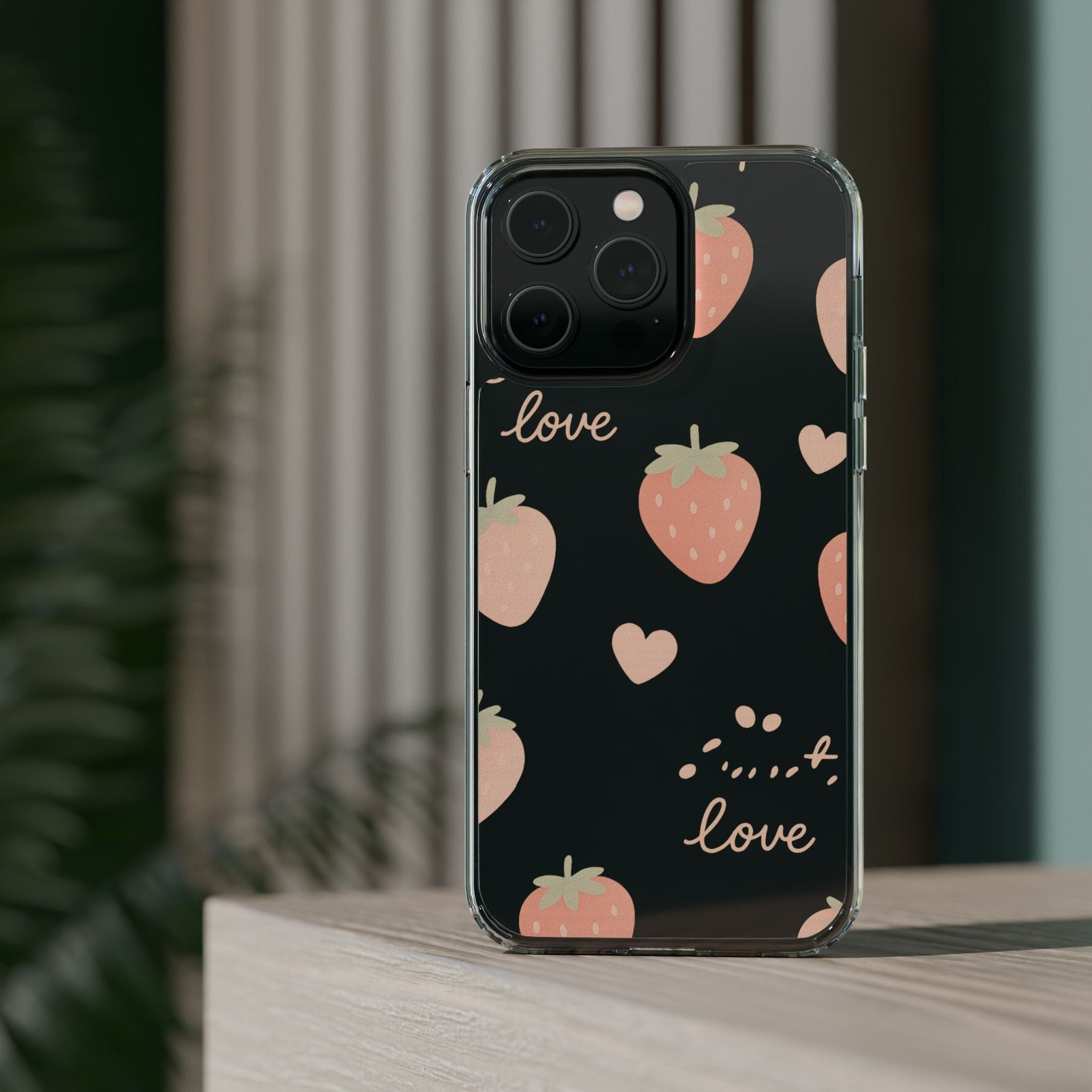 Sweet Love Strawberry Clear iPhone Case | MagSafe  Shamo's