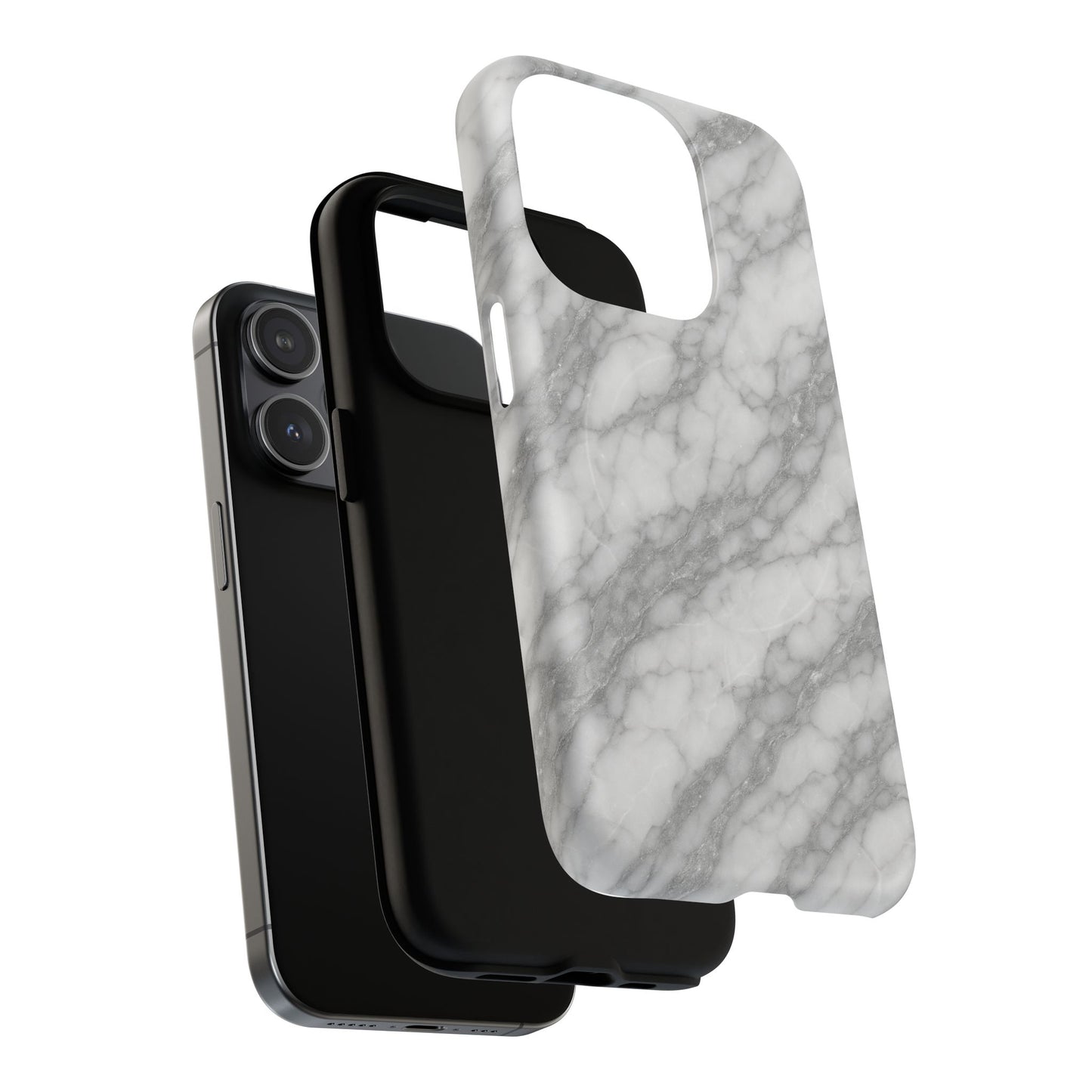 Silver Mist Marble iPhone Case with MagSafe - Shamo's