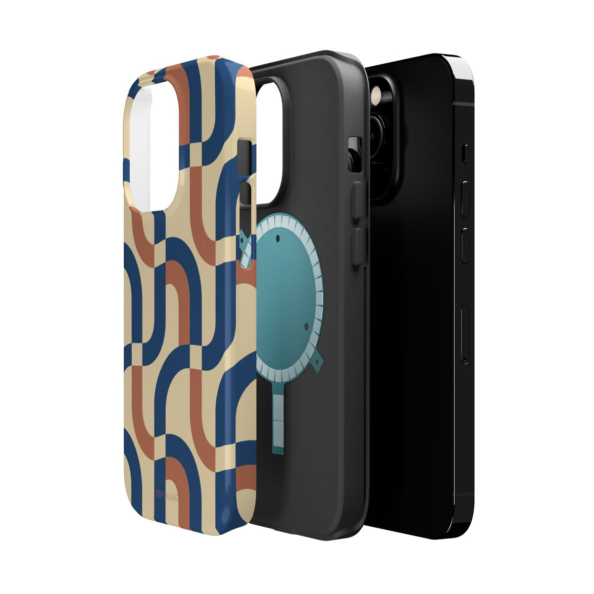 Mod Ribbon – Retro Geometric MagSafe Phone Case