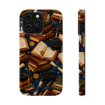 Vintage Books & Graduation Caps MagSafe Phone Case, Impact-Resistant Graduation Gift - iPhone 14 Pro Max / Glossy - Shamo's