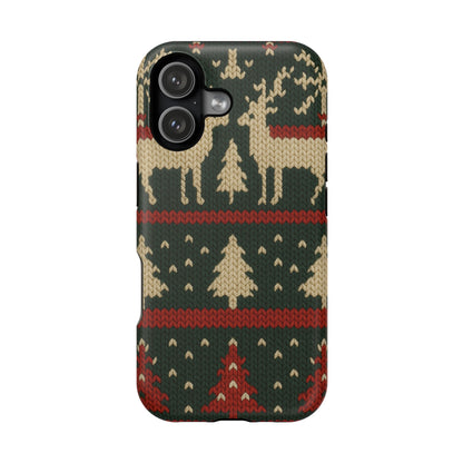 Holiday Reindeer Knit iPhone Case | compatible with MagSafe