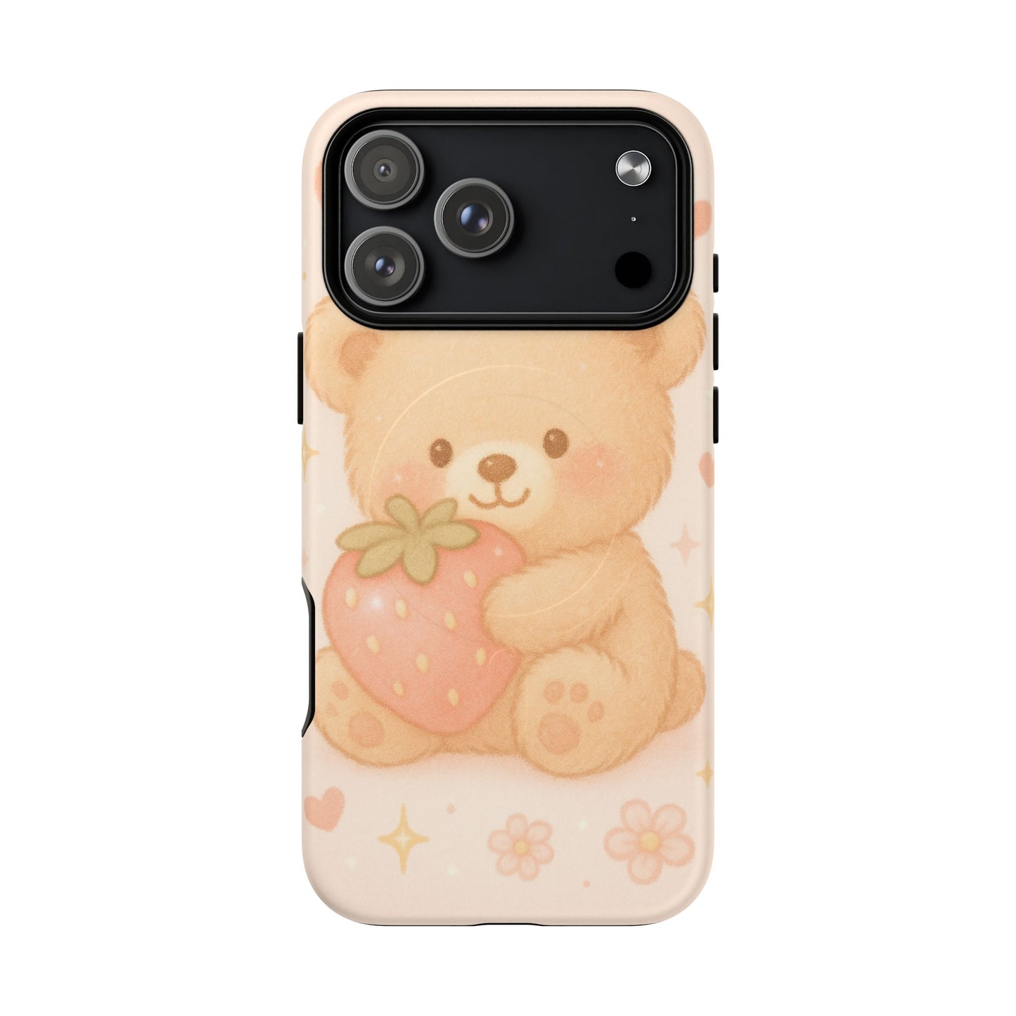 Strawberry Teddy iPhone Case with MagSafe