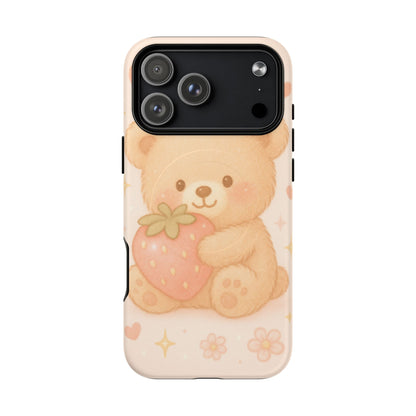 Strawberry Teddy iPhone Case with MagSafe