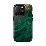 Emerald Marble with Gold Veins iPhone Case | with MagSafe  Shamo's iPhone 14 Pro / Glossy
