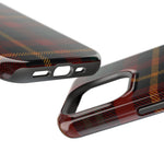 Plaid Impact-Resistant iPhone Case — Red Green Tartan Holiday Theme with MagSafe  Shamo's