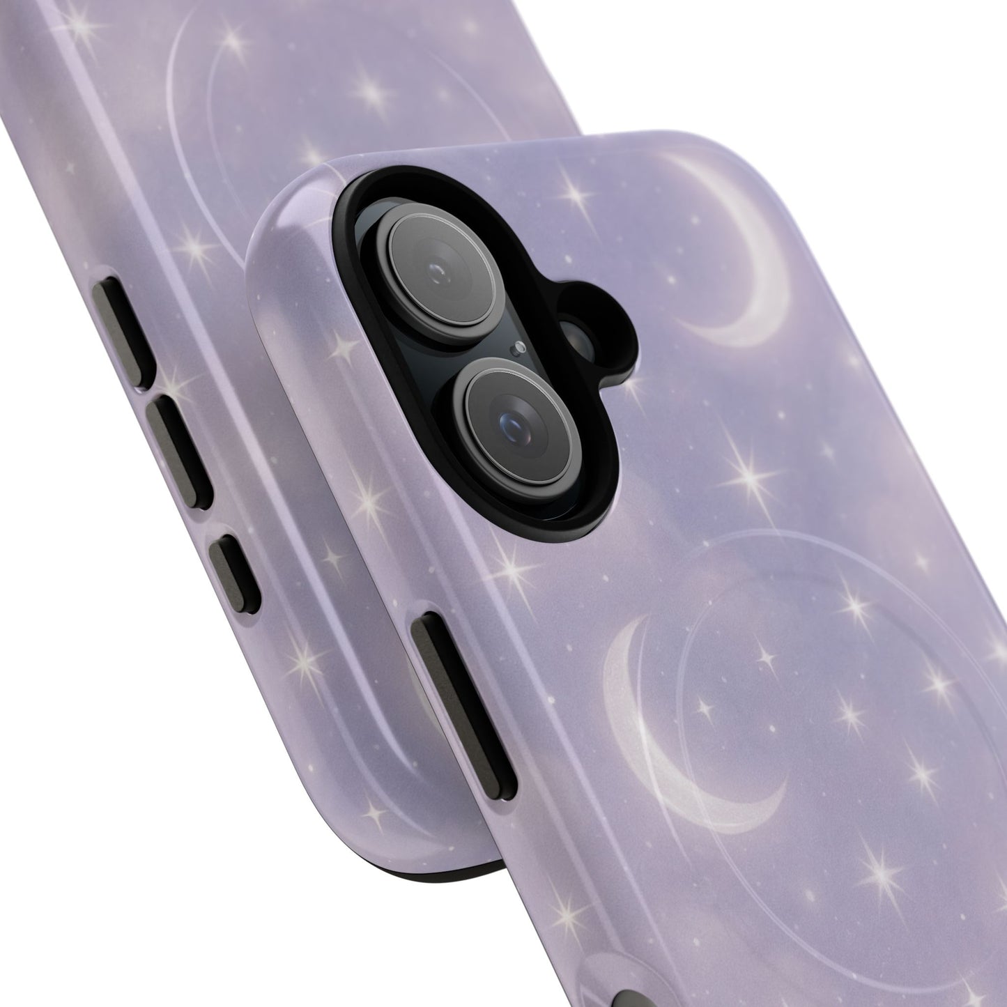 Celestial Lavender iPhone Case — Moon & Stars MagSafe Compatible