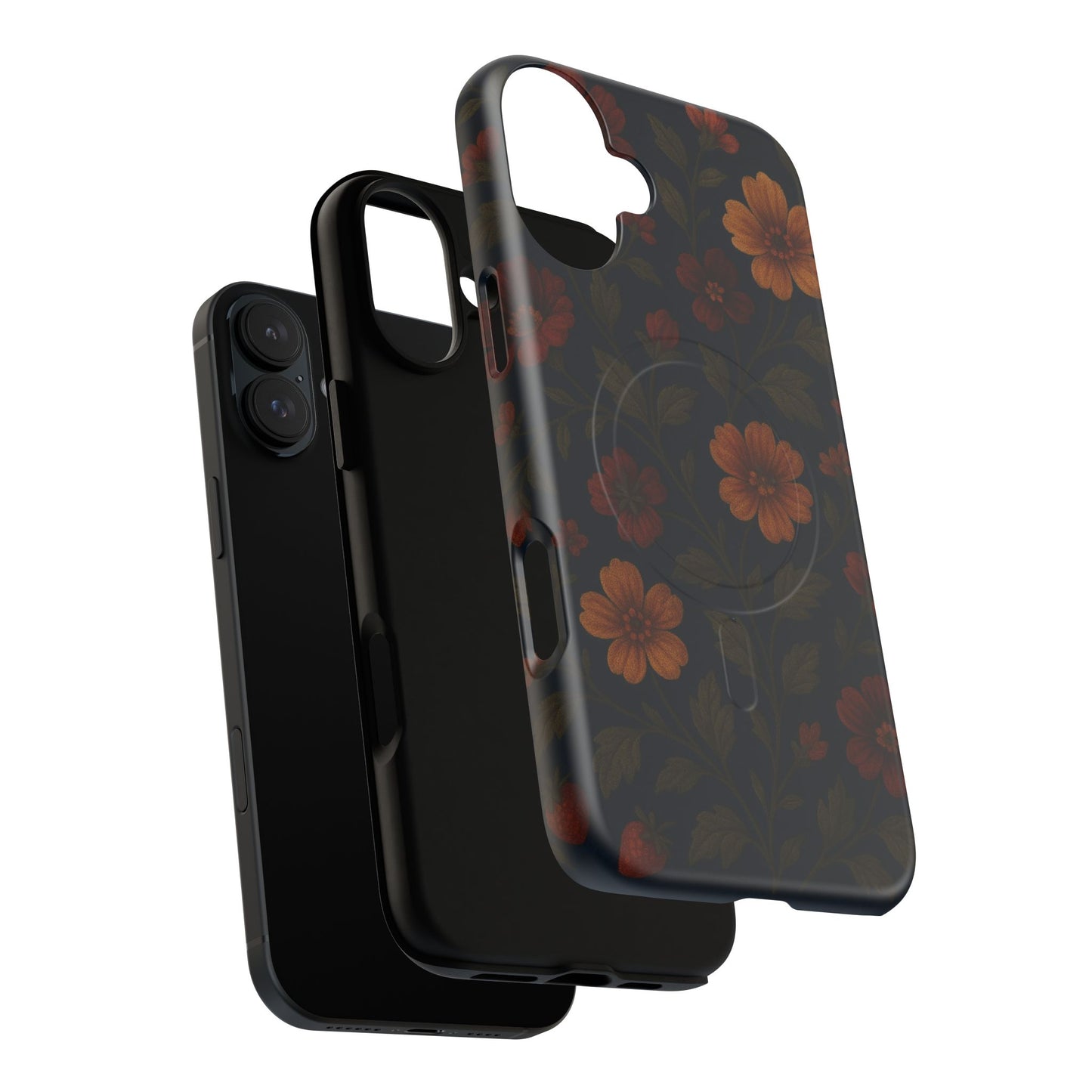 Floral Night Velvet iPhone Case - Works with MagSafe
