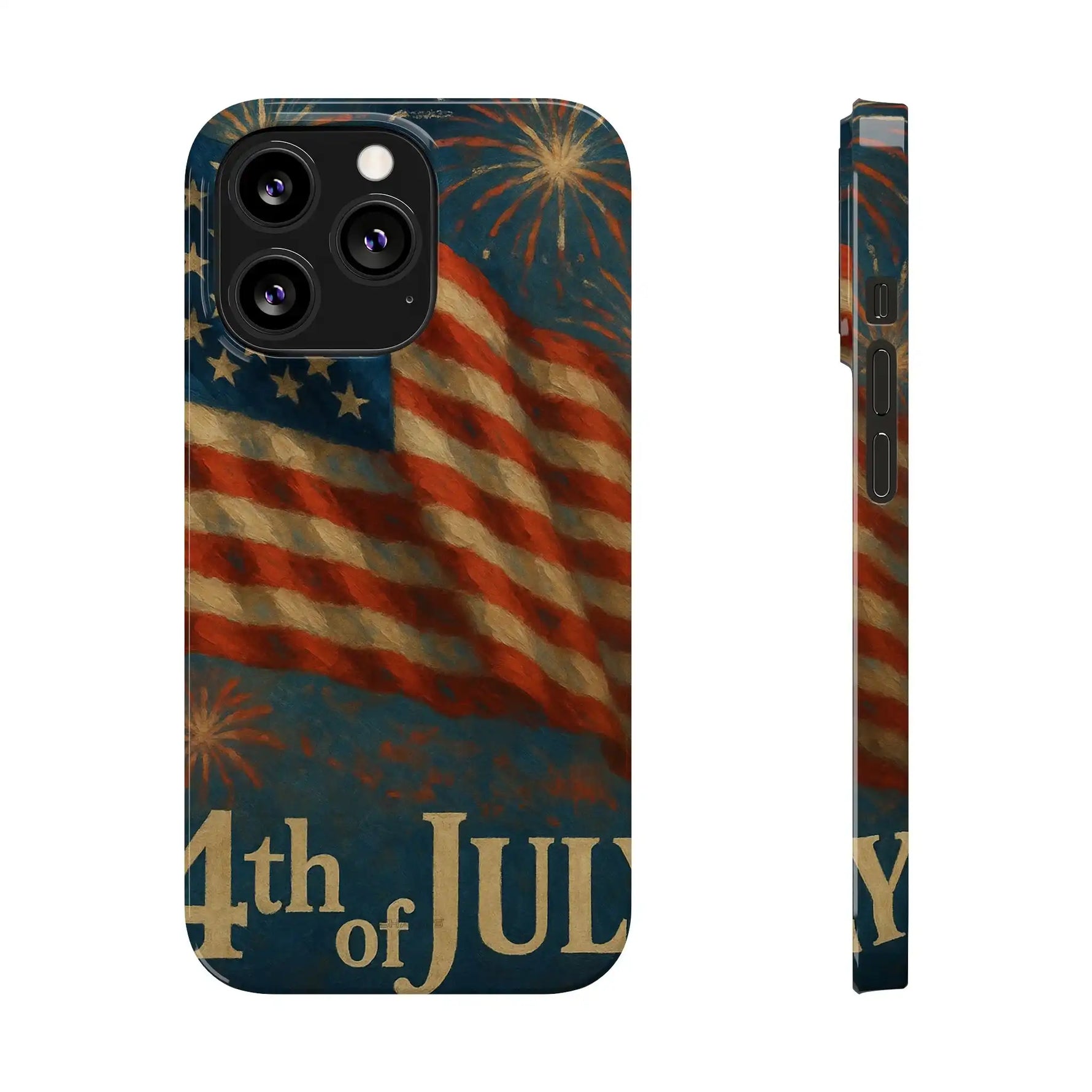 Fundas delgadas para teléfono con la inscripción 4 de julio para iPhone 17 y más