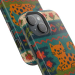 Cozy Knit Leopard Pattern Sweater Holiday Theme iPhone Case with MagSafe compatibility  Shamo's