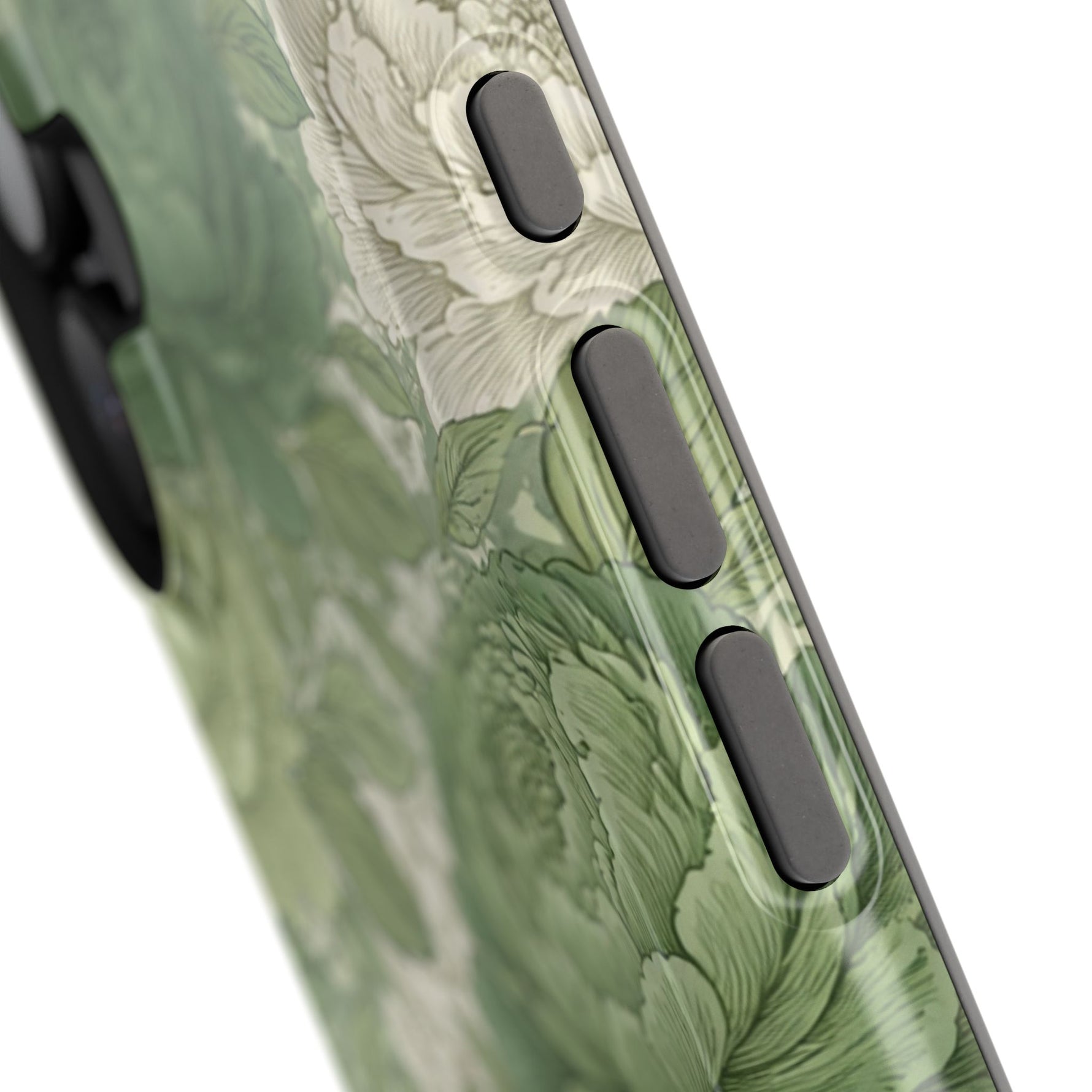 Green Succulent Floral Magnetic Impact-Resistant iPhone Case, MagSafe Compatible - iPhone 17 / Glossy - Shamo's