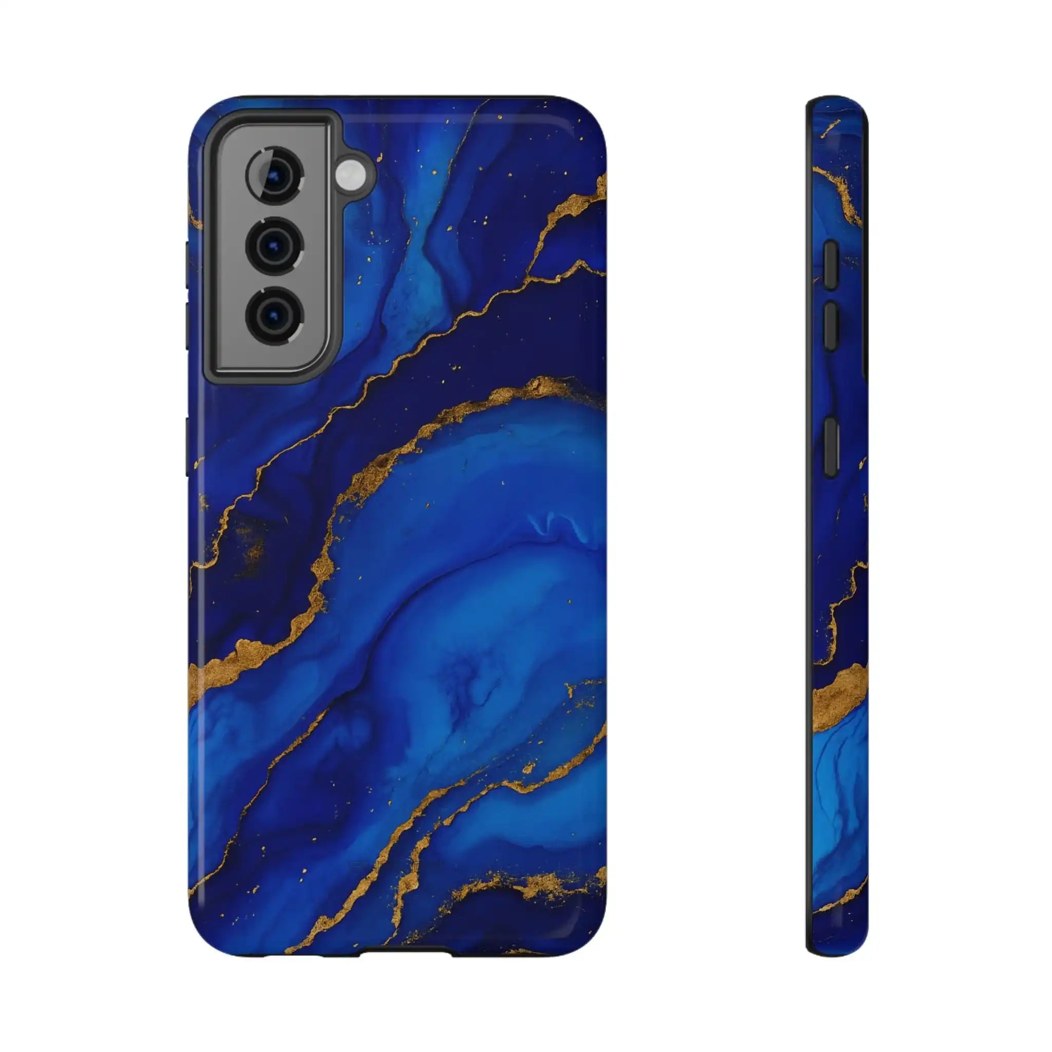 Blue Gold Marble Phone Case  Shamo's Samsung Galaxy S21 / Glossy / Without gift packagi