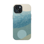 “Calm Over Chaos” Abstract Ocean Wave iPhone Case | MagSafe Compatible  Shamo's iPhone 15 / Glossy