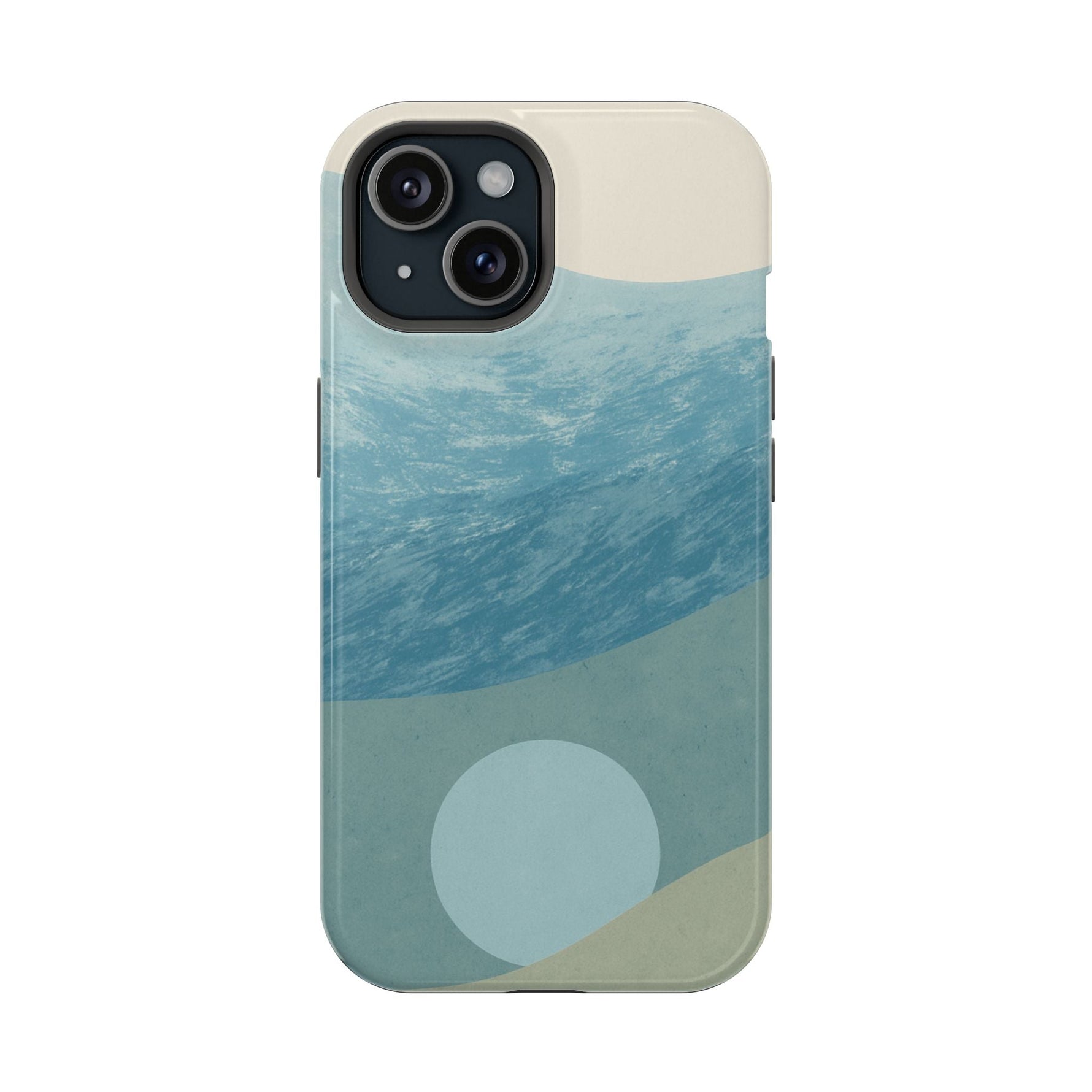 “Calm Over Chaos” Abstract Ocean Wave iPhone Case | MagSafe Compatible  Shamo's iPhone 15 / Glossy