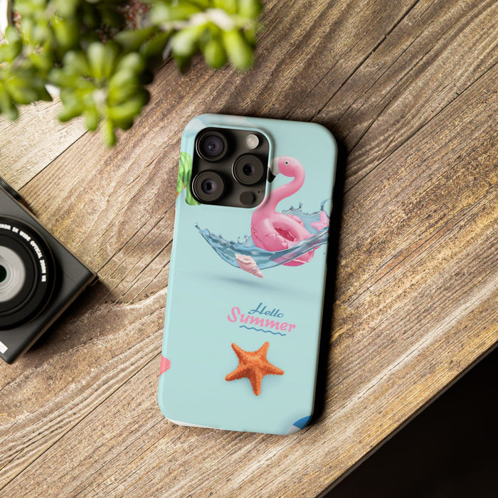 Slim Phone Cases with Hello Summer design