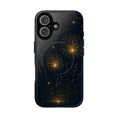 Gold Fireworks Celebration iPhone Case with MagSafe - Shamo's