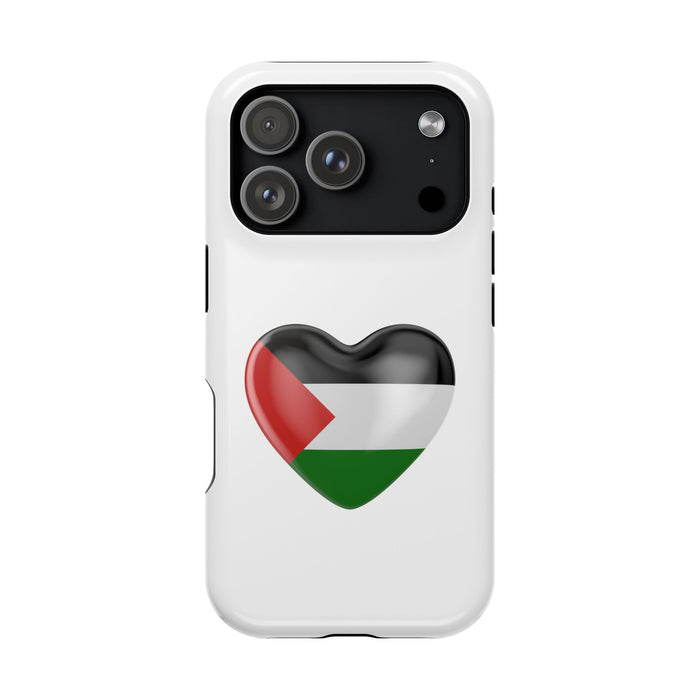 MagSafe Tough Cases with Palestinian flag in heart shape