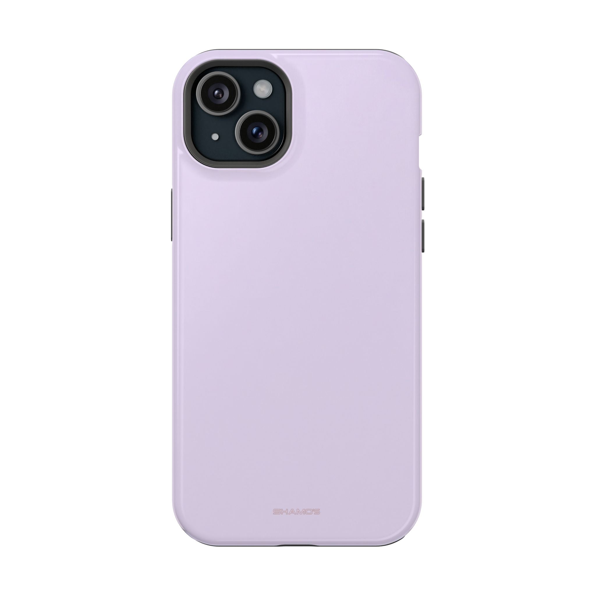Lilac Purple Solid Color Pastel MagSafe Compatible Impact-Resistant iPhone Case - iPhone 15 Plus / Glossy - Shamo's