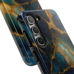 Blue Gold Agate Tough Phone Case Marble Stone Design  Shamo's