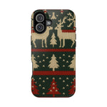 Holiday Reindeer Knit iPhone Case | compatible with MagSafe  Shamo's iPhone 16 Plus / Glossy