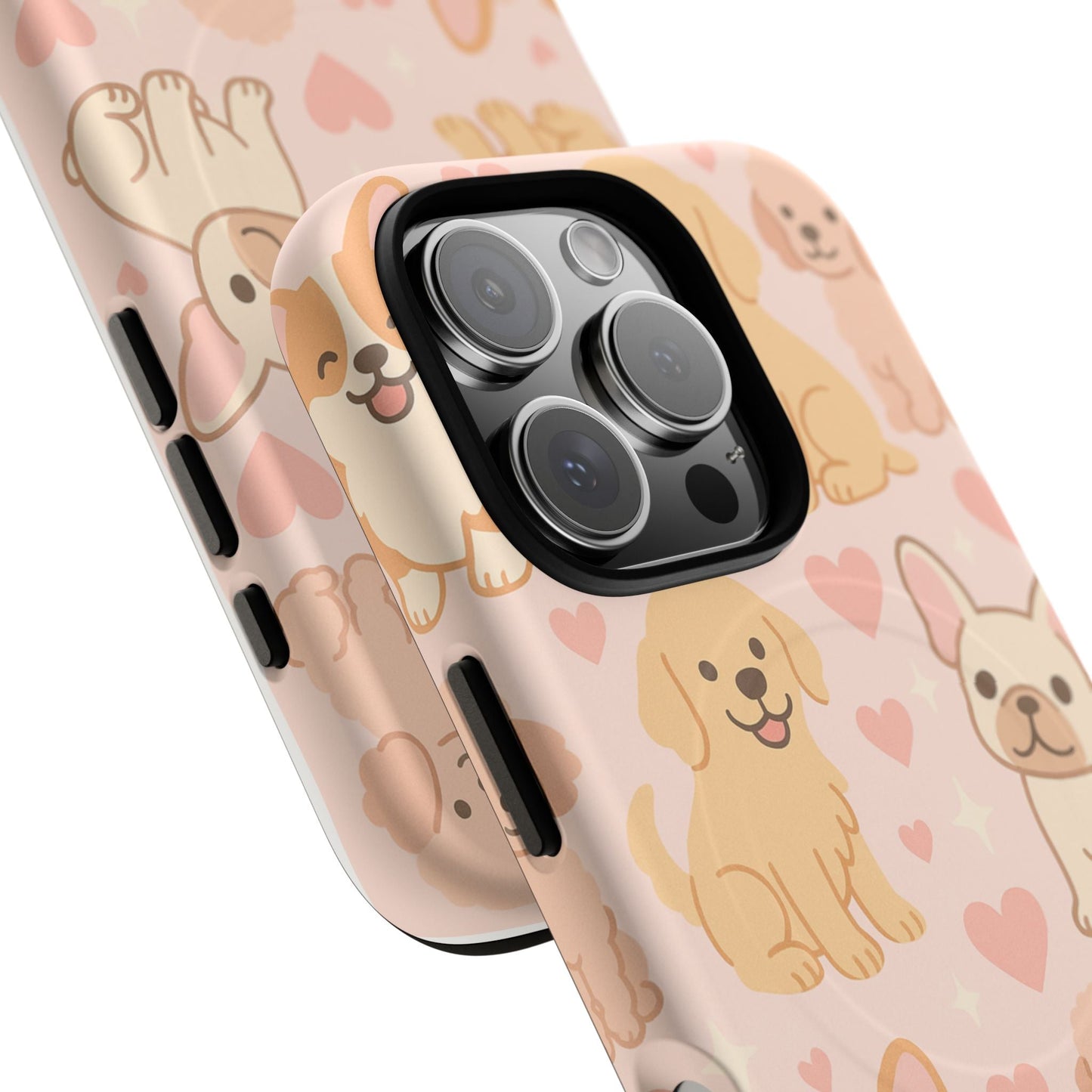 Puppies & Hearts iPhone Case compatible with MagSafe
