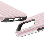 Pink Stripe Impact-Resistant Phone Case | MagSafe