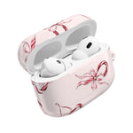 Floral Ribbon AirPod Case — Pink Bow Pattern Protective Cover