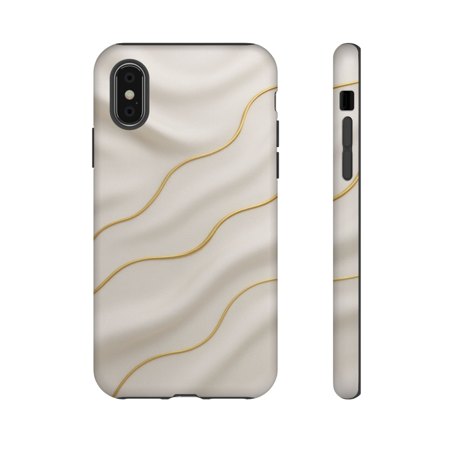 Elegant Gold Wave Tough iPhone Case - Shamo's