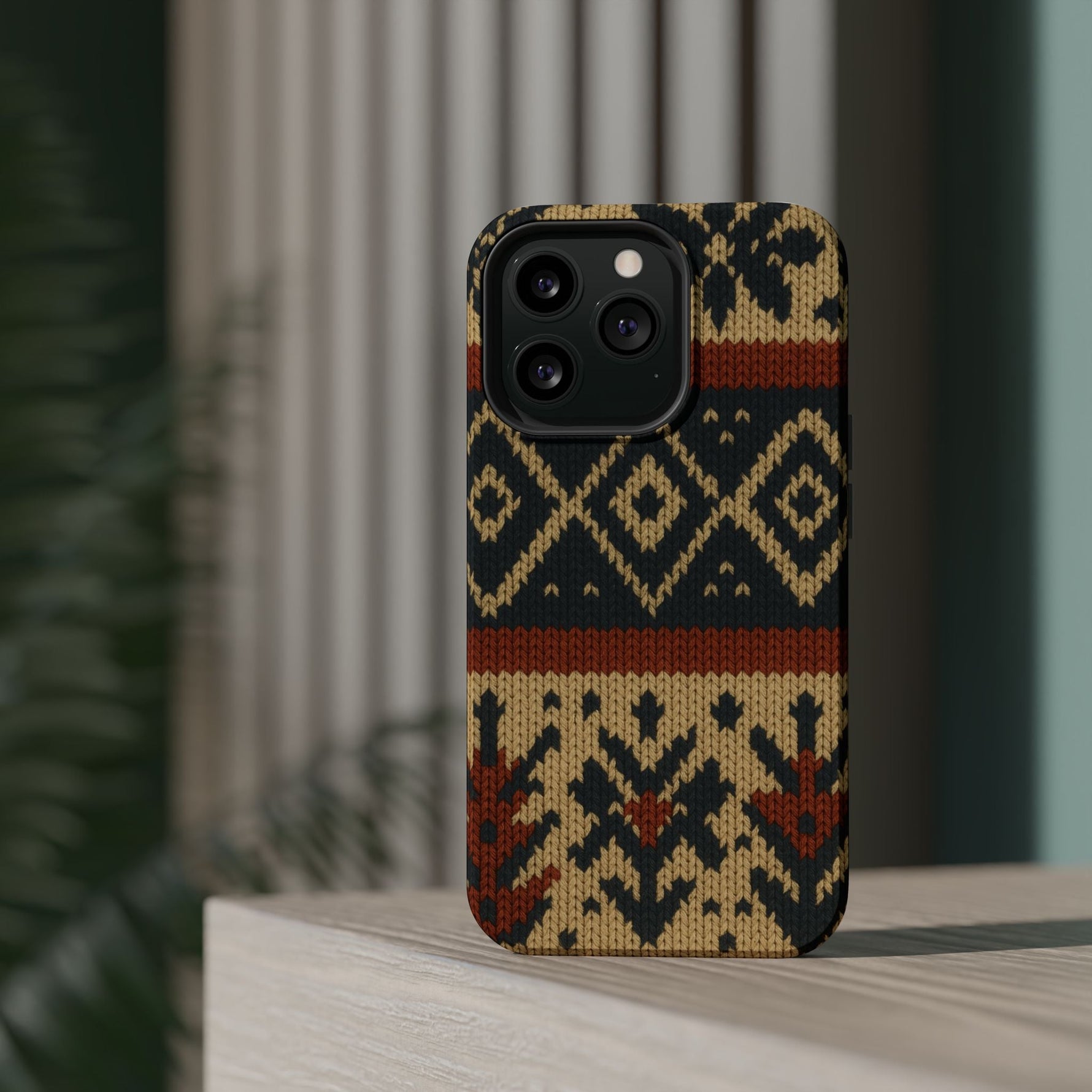 Nordic Knit Pattern MagSafe Impact-Resistant iPhone Case  Shamo's