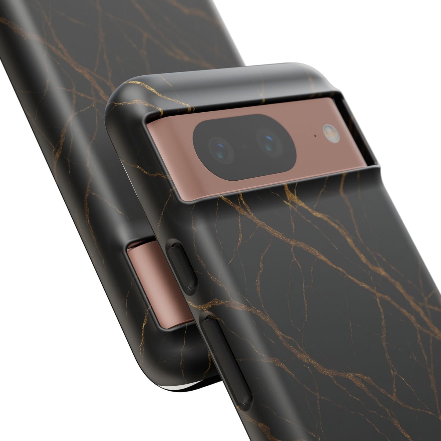 Black Marble Tough iPhone Case