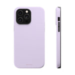 Lilac Purple Solid Color Pastel MagSafe Compatible Impact-Resistant iPhone Case