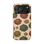 Vintage Wax Seal Pattern Magnetic Impact-Resistant Phone Case with MagSafe Compatibility