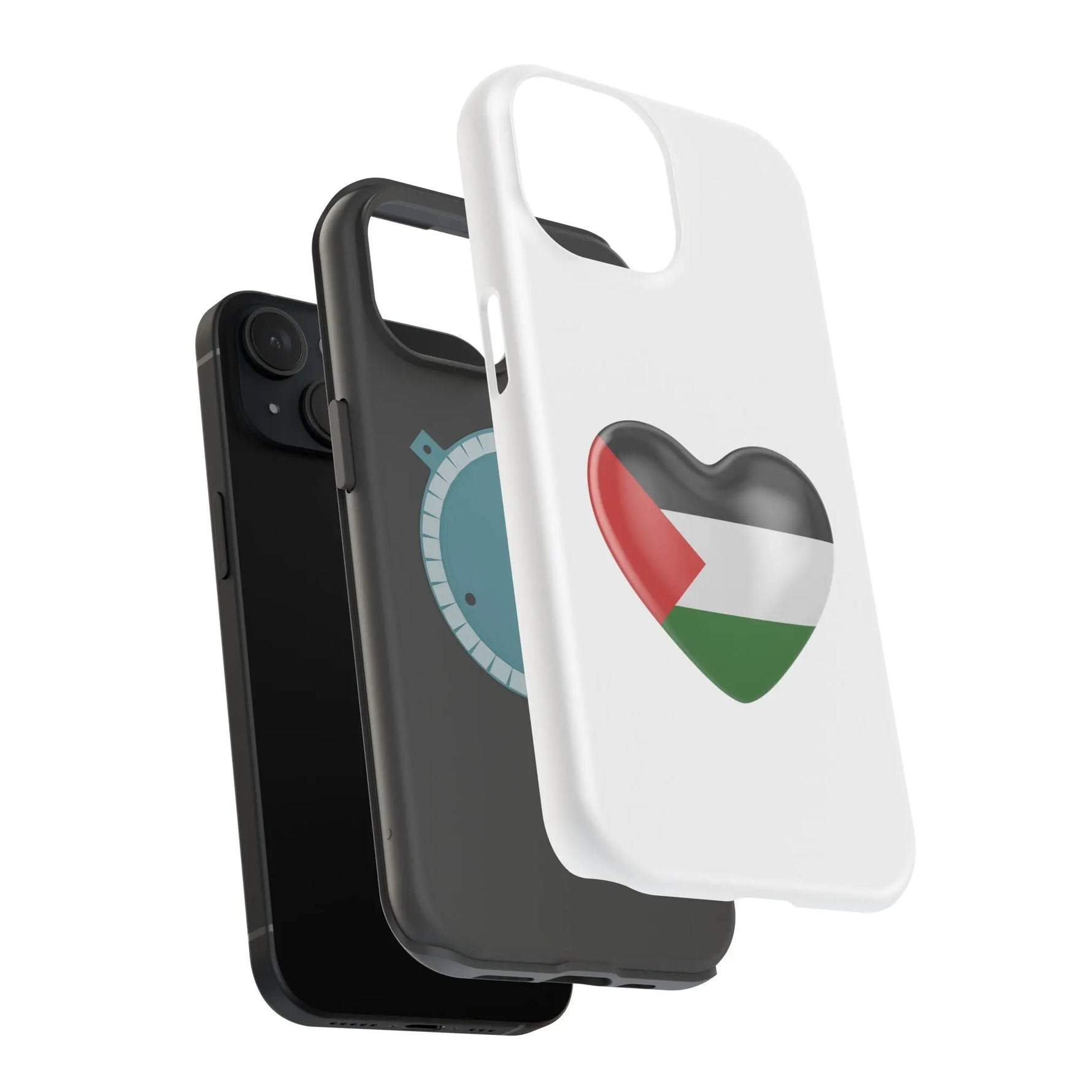 MagSafe Tough Cases with Palestinian flag in heart shape - Shamo's