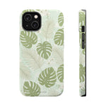 Tropical Monstera Phone Case, Impact-Resistant Magnetic iPhone Cover with MagSafe Compatibility