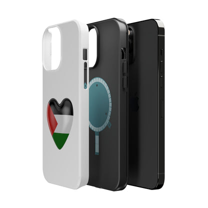 MagSafe Tough Cases with Palestinian flag in heart shape